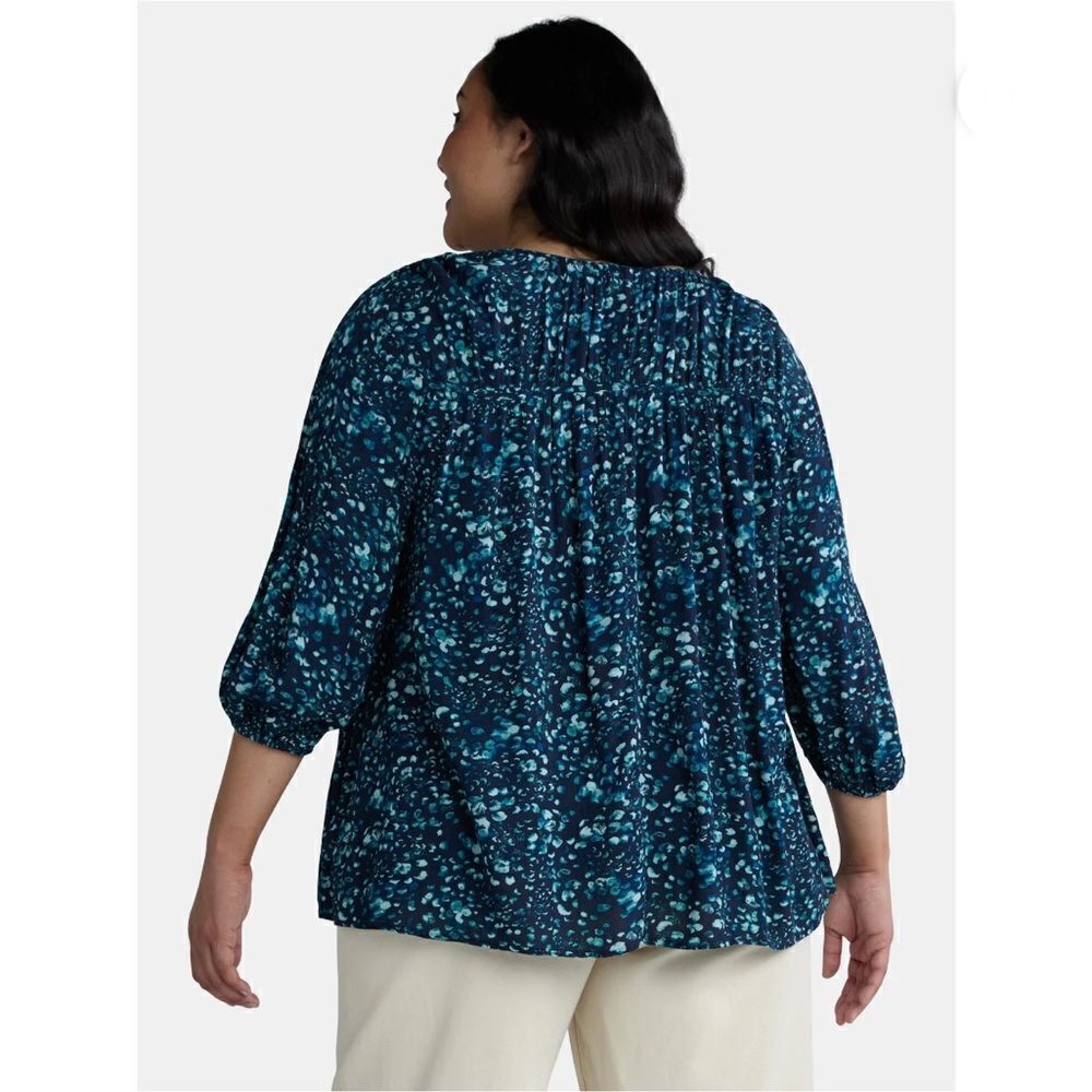 Women's Lightweight Poet Sleeve Blouse Shirt 2-Pack Size 4X - Picture 6 of 12